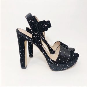 High heeled sandals Black and sparkly Size 8.5